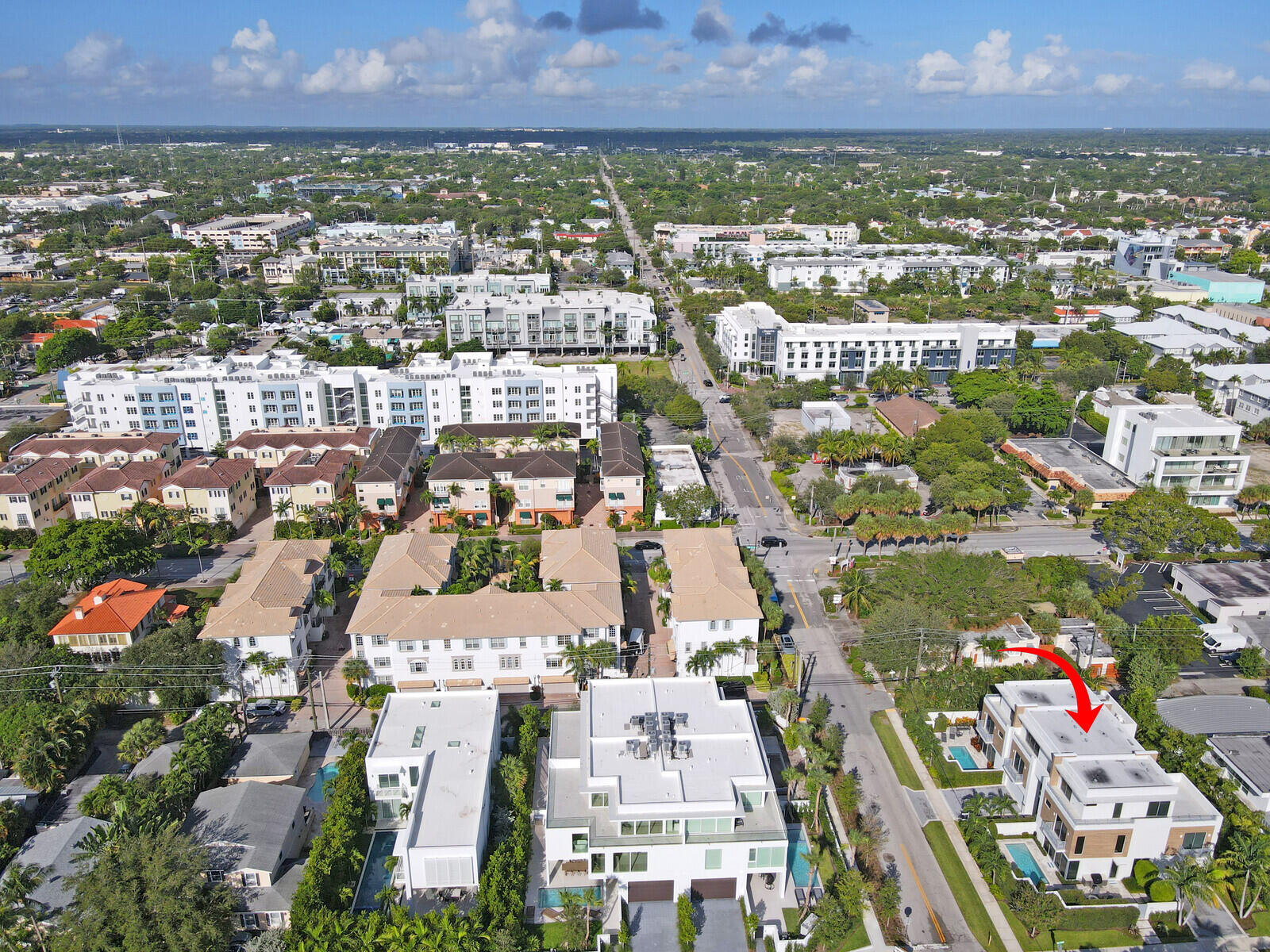 200 Northeast 7th Avenue, Unit 3 Delray Beach, FL 33483 - Photo 60 of 71 an aerial view of residential building and lake