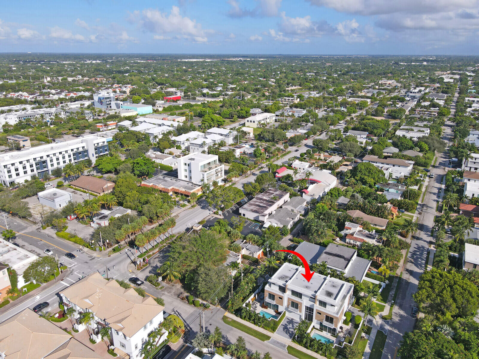 200 Northeast 7th Avenue, Unit 3 Delray Beach, FL 33483 - Photo 63 of 71 an aerial view of residential houses with city view