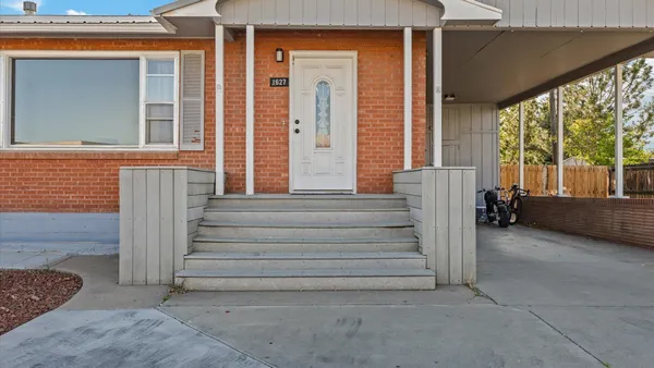 a view of front door with stairs