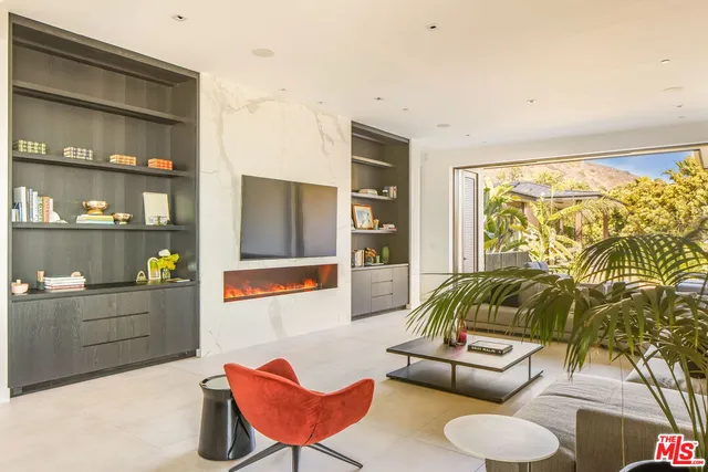 a living room filled with furniture