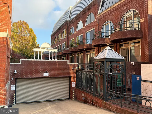 a view of a building with a balcony