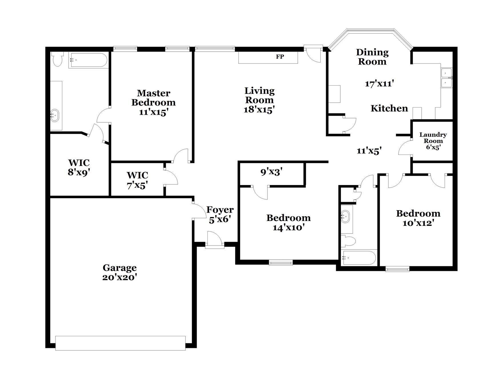 5921 Pecan Trace Memphis, TN 38135 - Photo 16 of 16 View of home floor plan