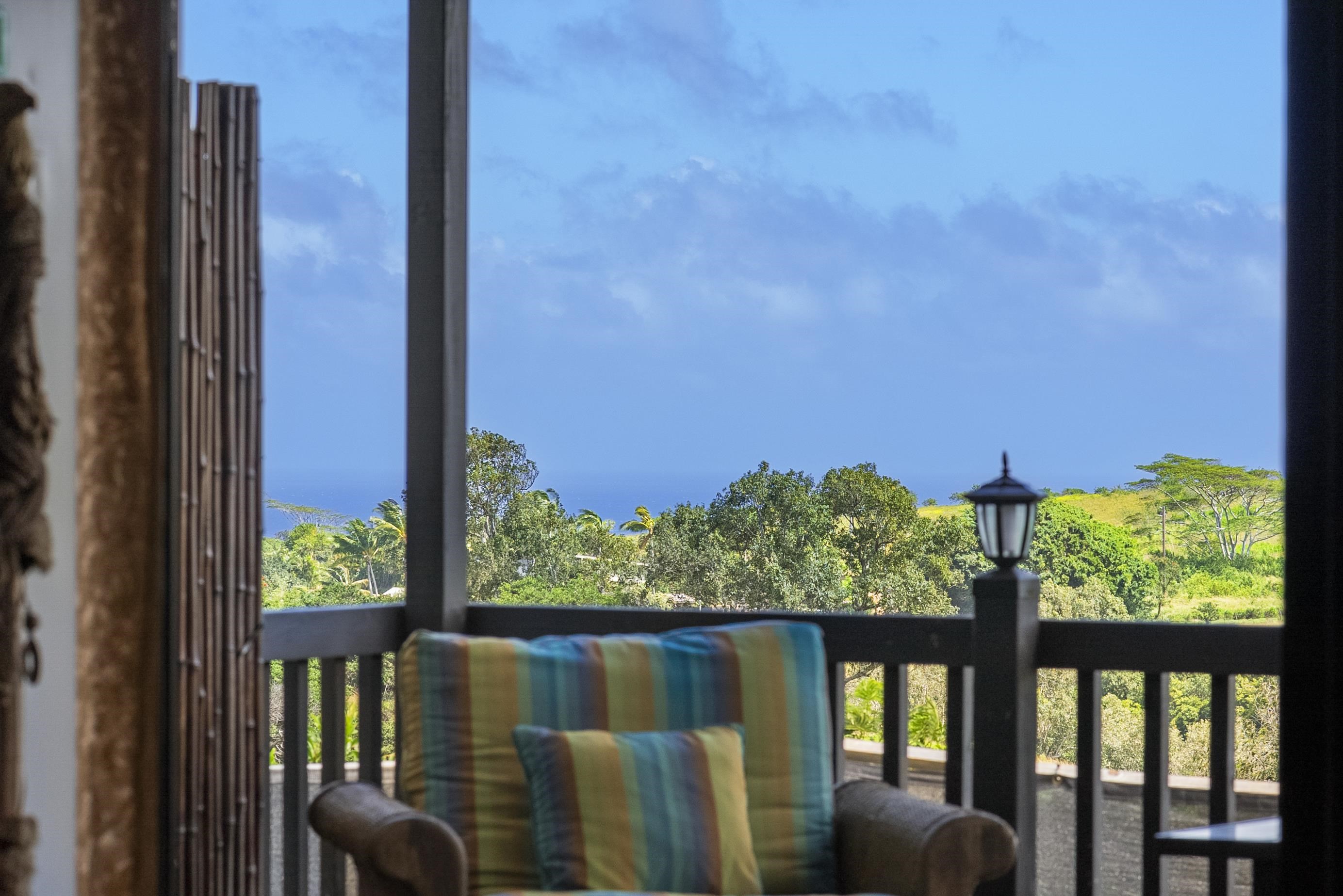3980 Hana Highway Haiku, HI 96708 - Photo 3 of 33 a view of a balcony with couches and wooden floor