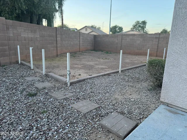 a backyard of a house