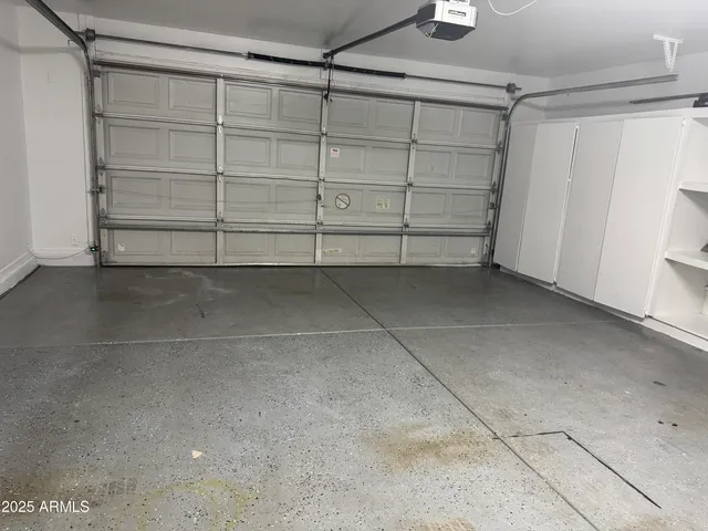 a view of a room with storage