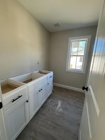 a view of a kitchen with closet