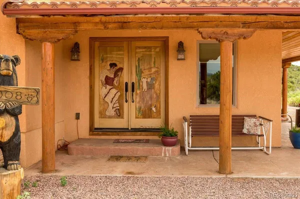 a view of entrance door of the house