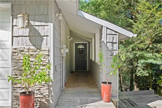 a front view of a house