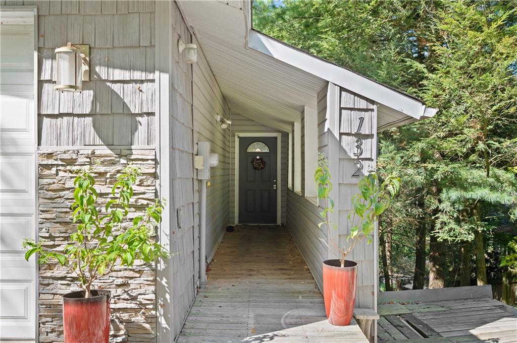 a front view of a house