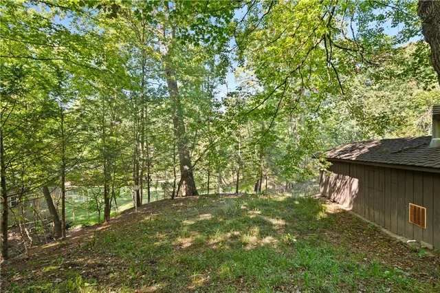 a view of outdoor space and a yard