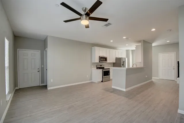 an empty room with a window