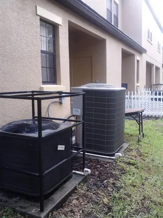 a view of backyard of house