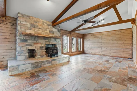 a view of an entryway with seating area