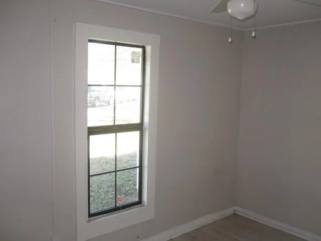 an empty room with a window