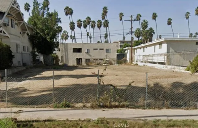 a front view of a building with street view