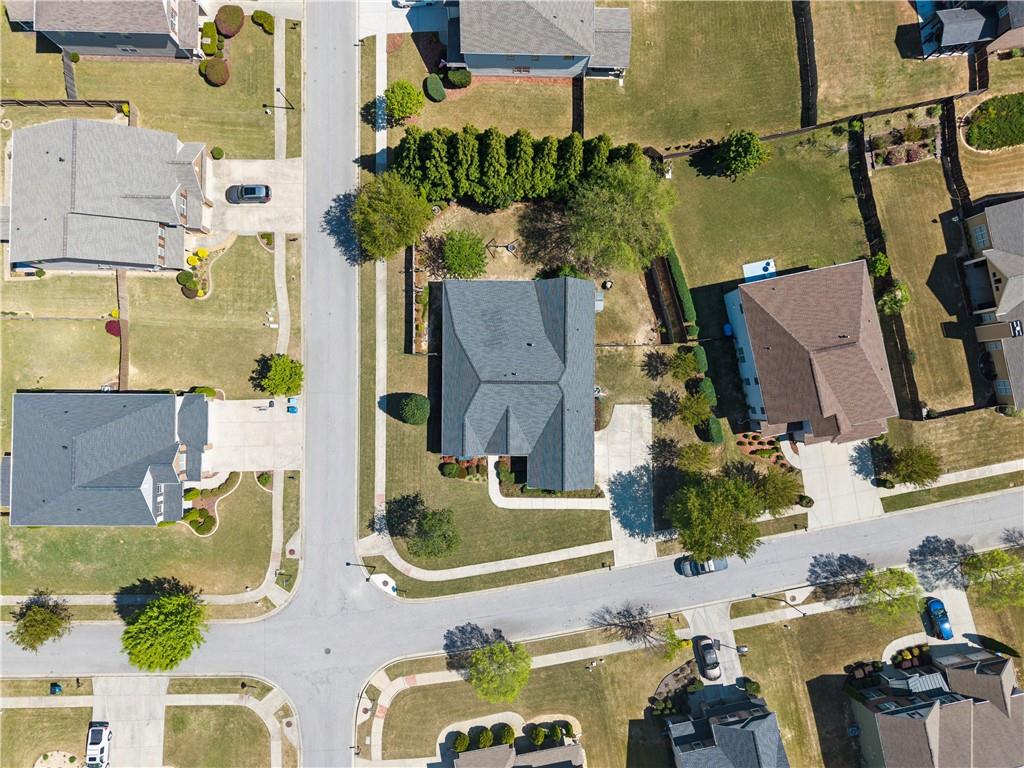 2467 Allsborough Way Dacula, GA 30019 - Photo 44 of 45 an aerial view of residential houses with outdoor space