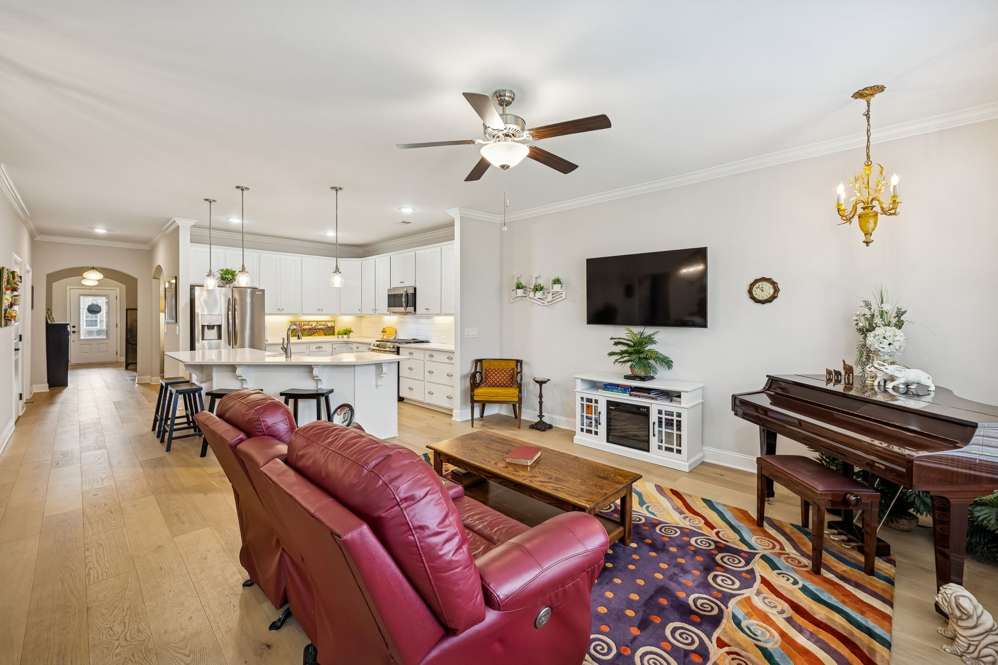 892 Meadow Crest Way Lebanon, TN 37090 - Photo 17 of 47 a living room with furniture and a flat screen tv
