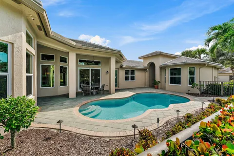 a view of outdoor space yard and swimming pool