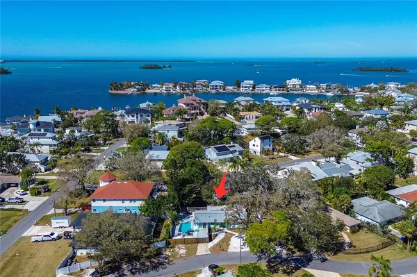 an aerial view of multiple house