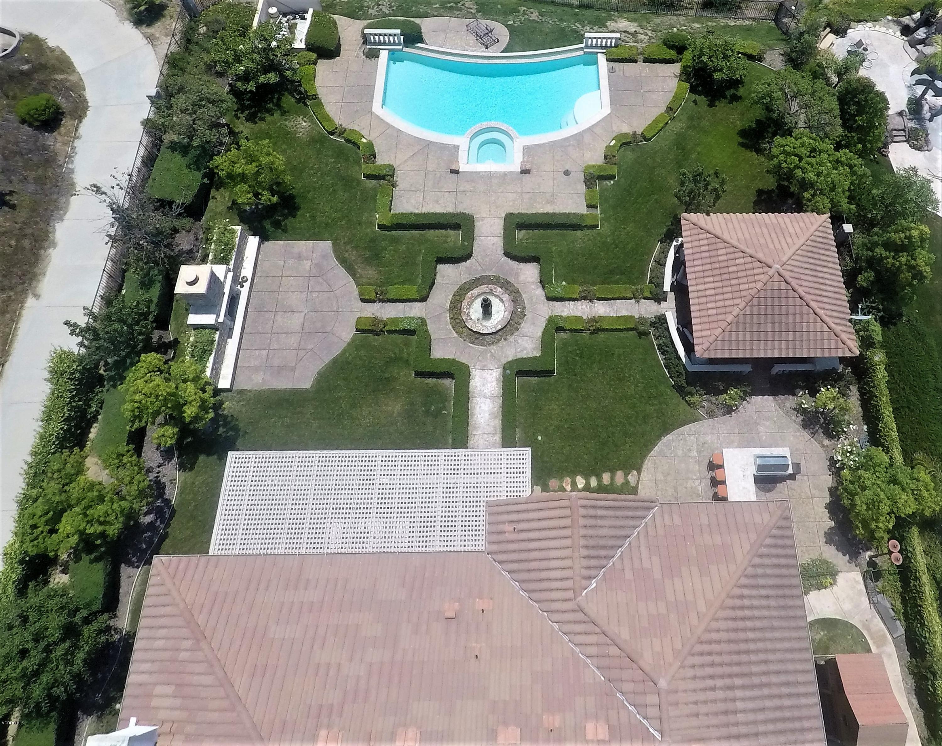12054 Nelson Road Moorpark, CA 93021 - Photo 66 of 75 an aerial view of a house with garden space and street view