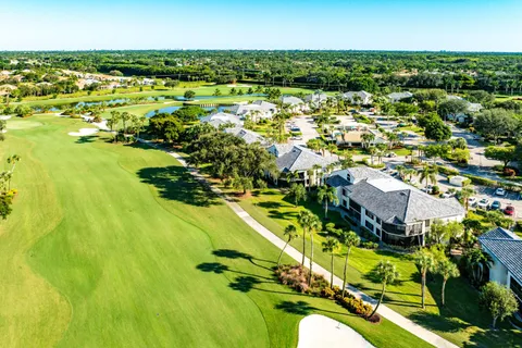 a view of a lake with a large trees