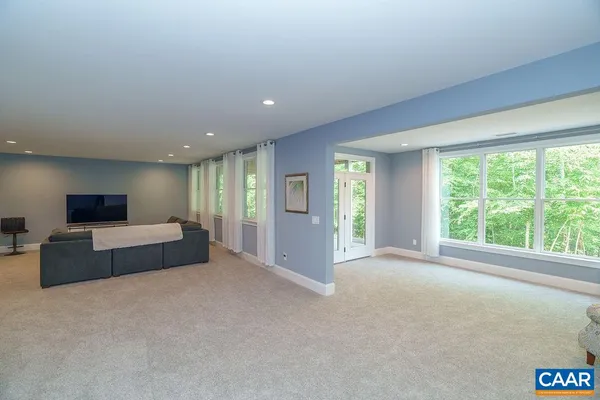 a view of a lush green hillside and a mountain view