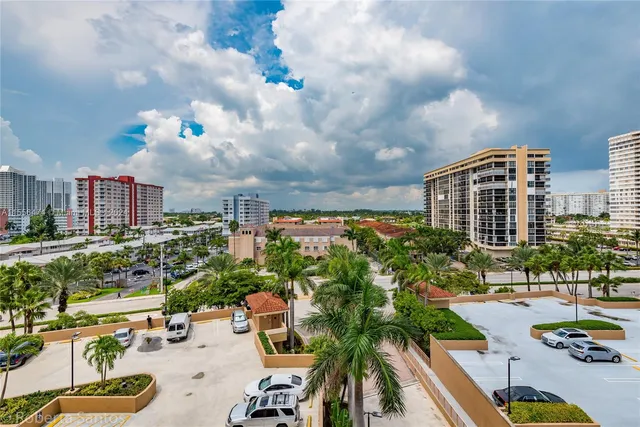 a view of balcony with city view
