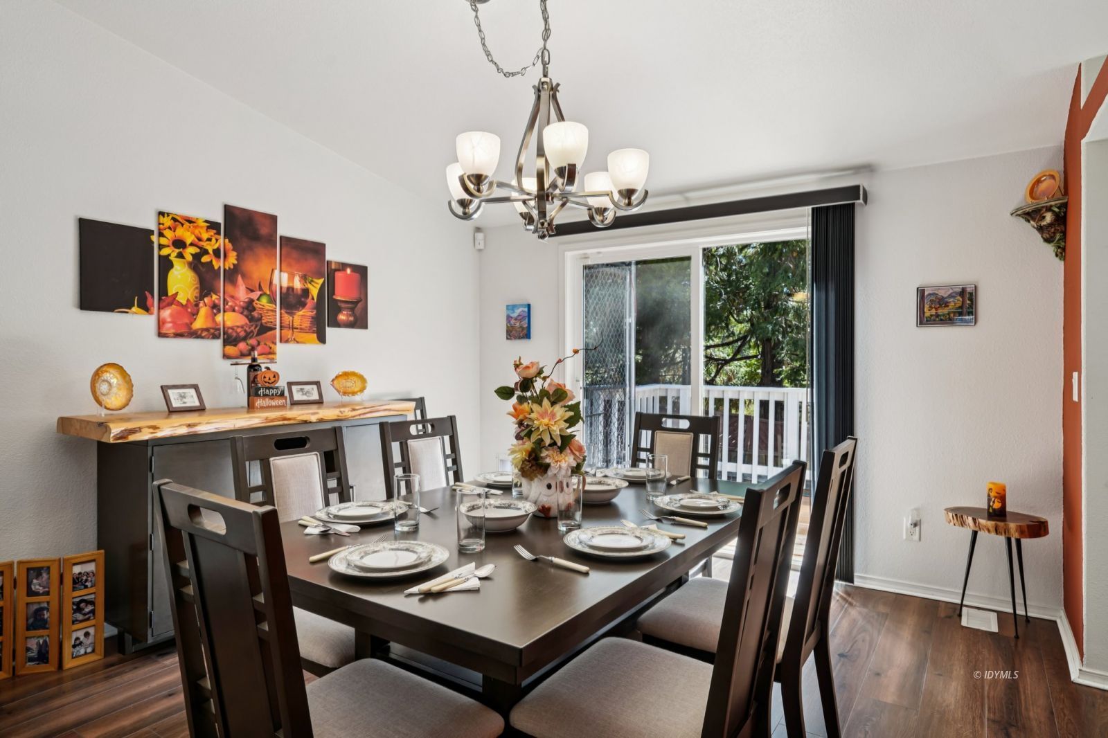 25001 Rim Rock Road Idyllwild, CA 92549 - Photo 21 of 50 a view of a dining room with furniture window and wooden floor