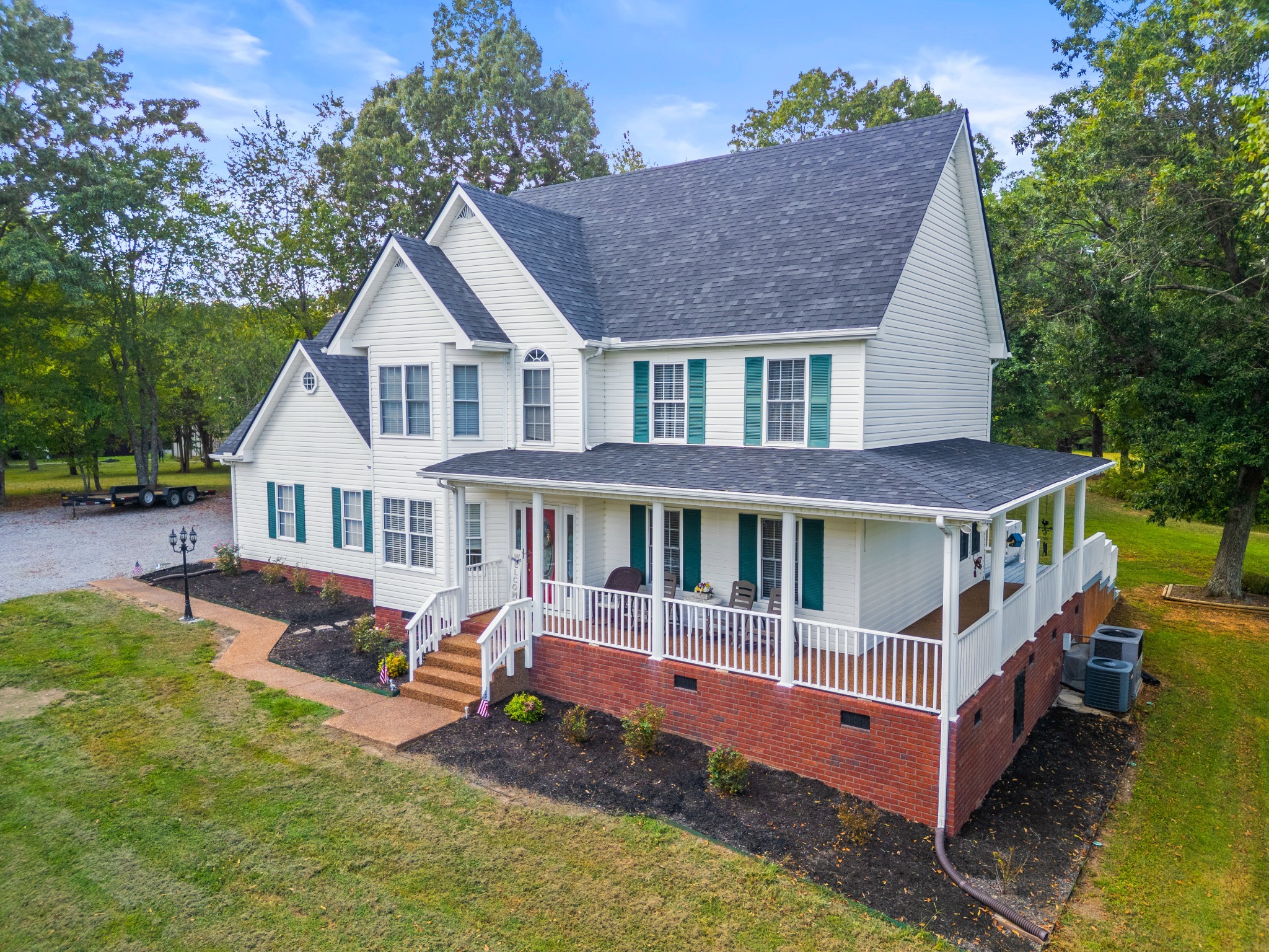 116 Old Parkers Chapel Road Portland, TN 37148 - Photo 2 of 64 a aerial view of a house with swimming pool yard and outdoor seating