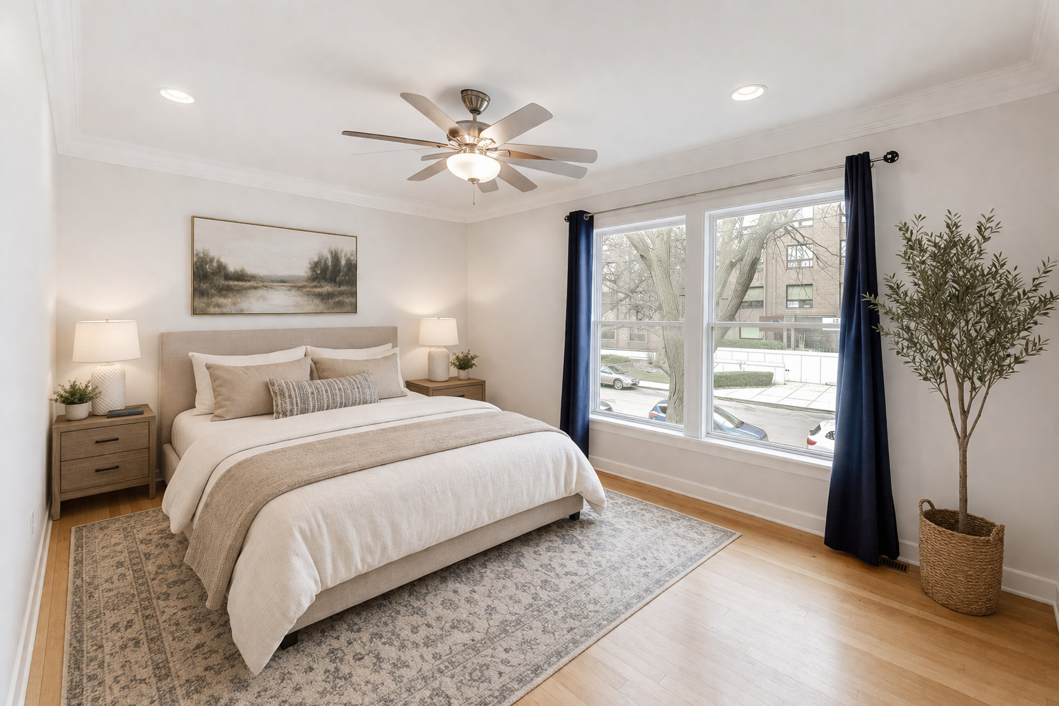 3413 South Indiana Avenue Chicago, IL 60616 - Photo 12 of 15 a bedroom with a large bed and a window