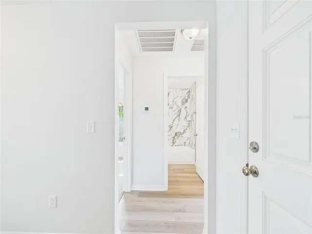 view of room with a window