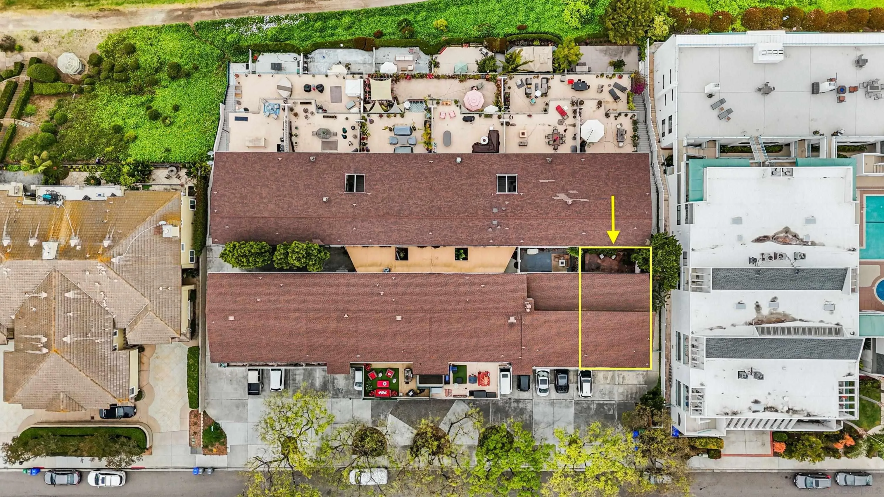2544 Navarra Drive, Unit 5 Carlsbad, CA 92009 - Photo 4 of 39 an aerial view of residential houses with outdoor space