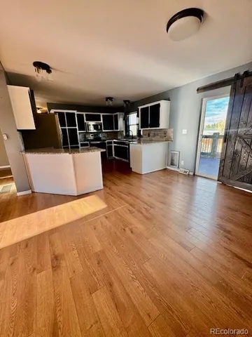 a view of a big room with closet and cabinet