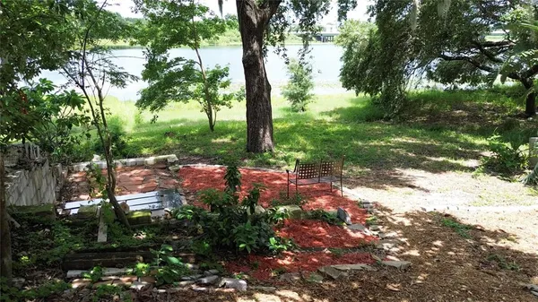 a view of backyard with green space
