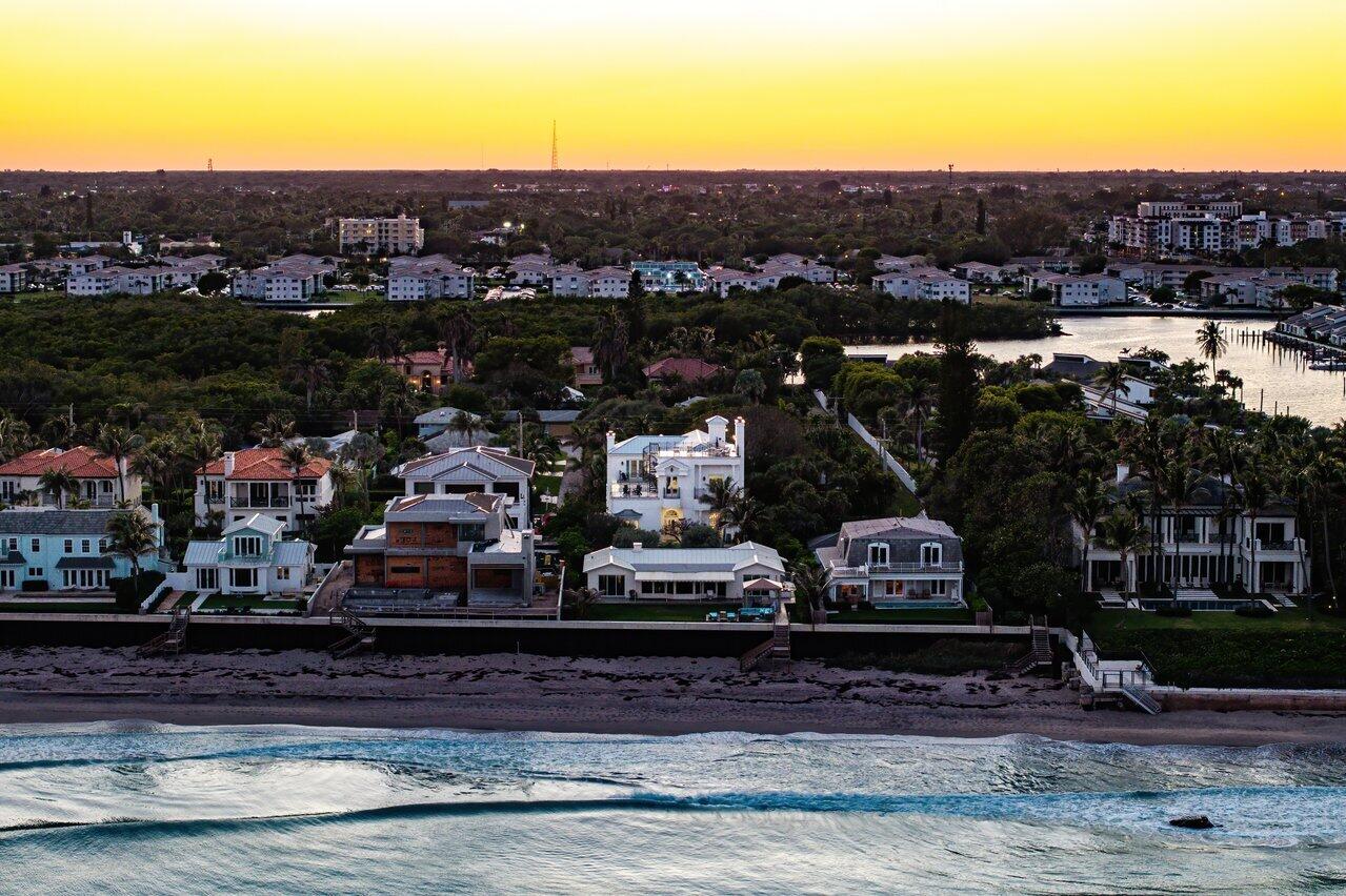 6080 Old Ocean Boulevard Ocean Ridge, FL 33435 - Photo 47 of 50 Twilight Aerial