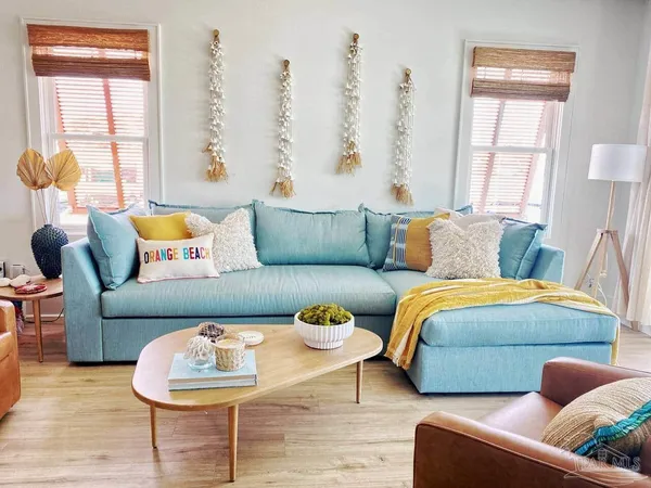 a view of kitchen and living room