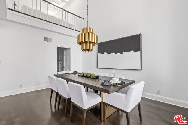 a table and chairs in a room