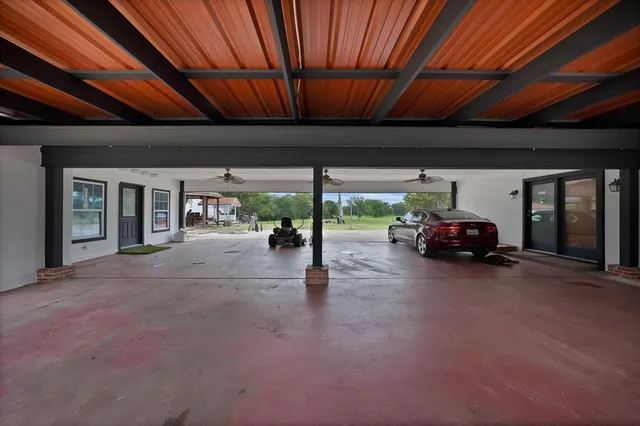 a view of a car garage