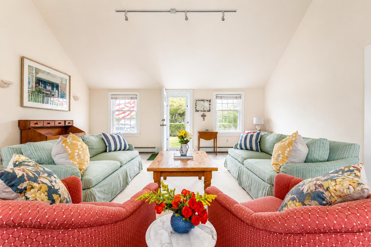 12 King Street Nantucket, MA 02554 - Photo 4 of 32 a living room with furniture and a large window