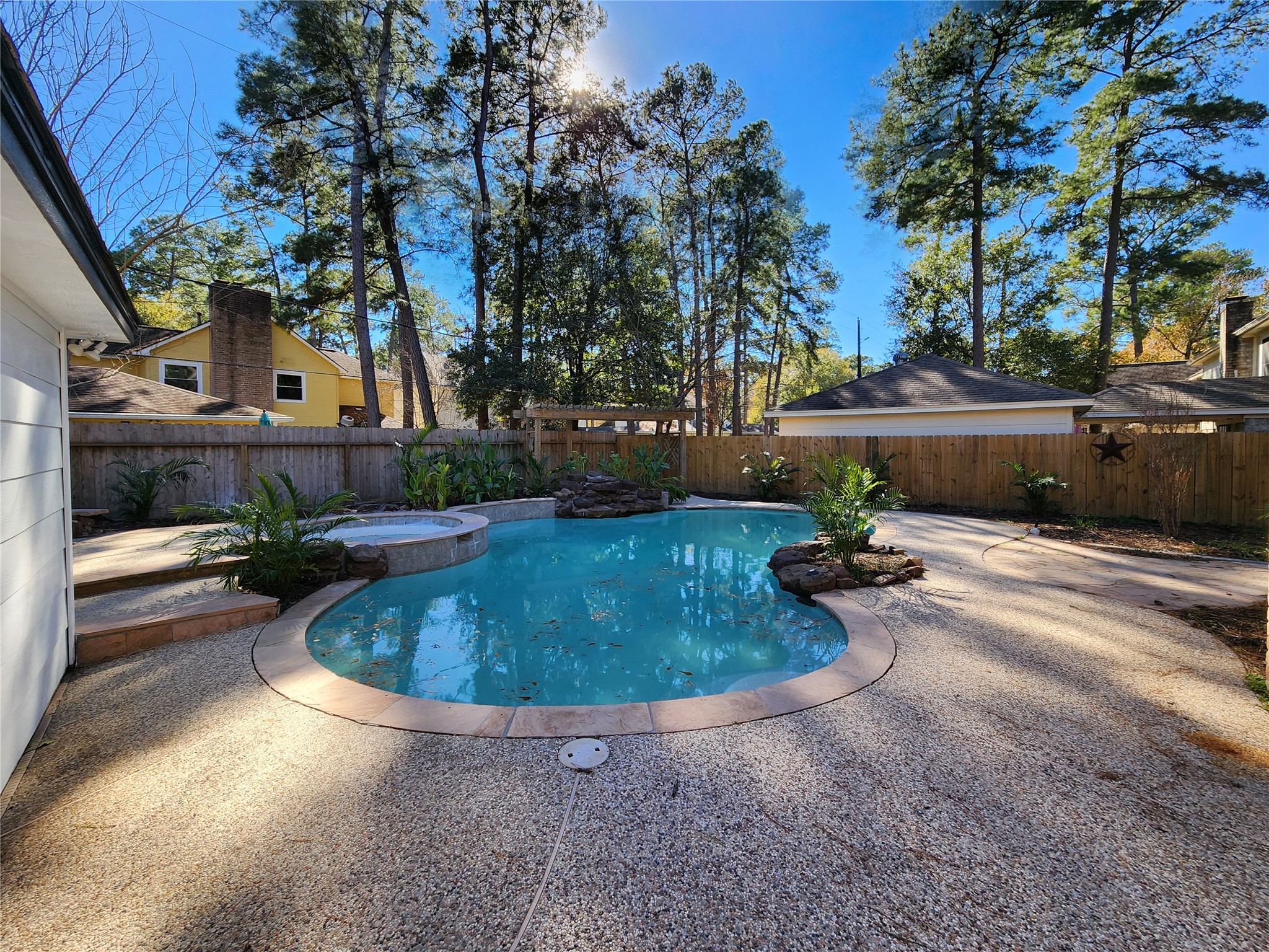 5411 Cobble Lane Spring, TX 77379 - Photo 9 of 31 a view of a backyard