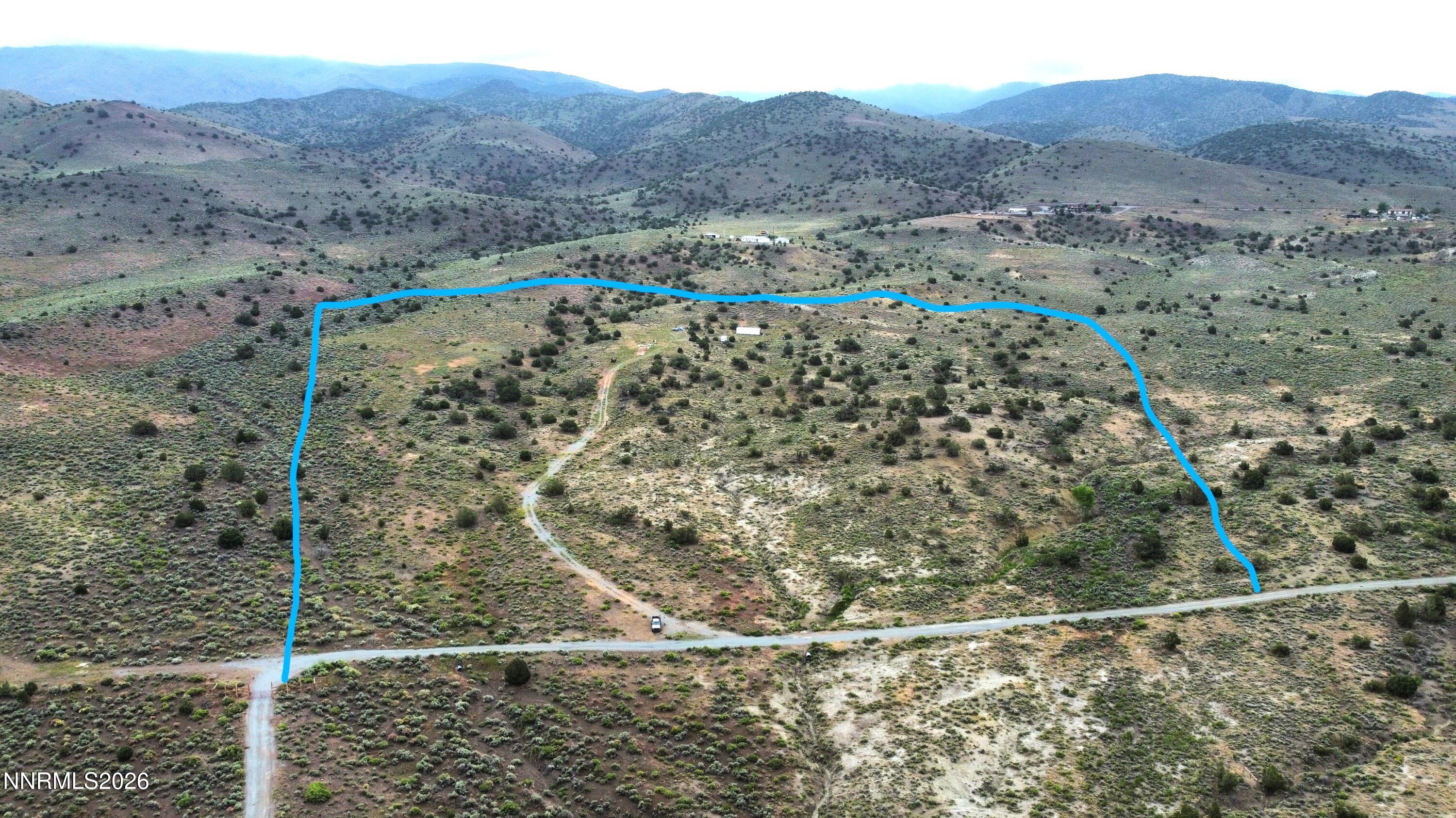 800 Hidden Canyon Road Reno, NV 89510 - Photo 6 of 9 800 Hidden Canyon property lines drone l