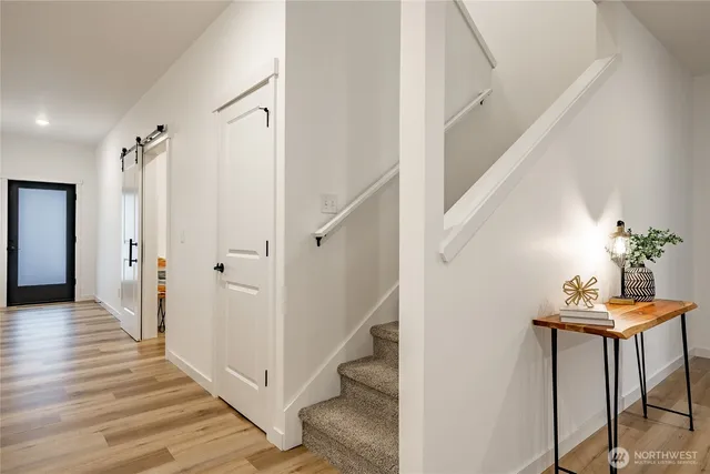 a view of a hallway with interior of the house