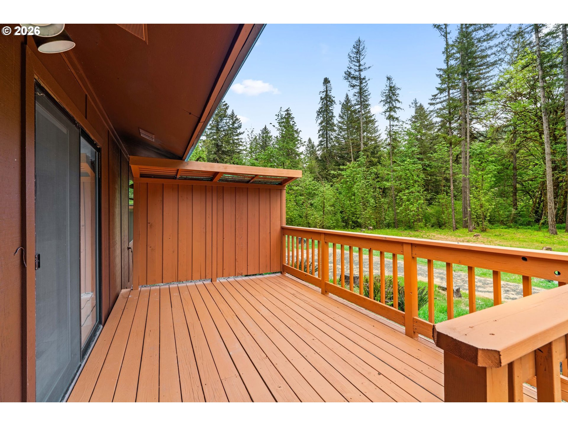 93933 Marcola Road Marcola, OR 97454 - Photo 18 of 35 a view of balcony with wooden floor