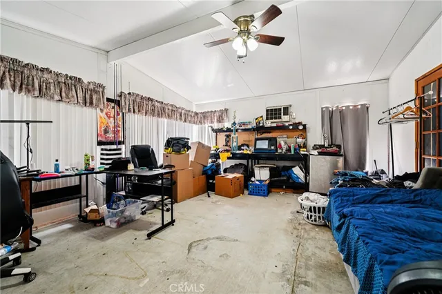 a view of a workspace with gym equipment