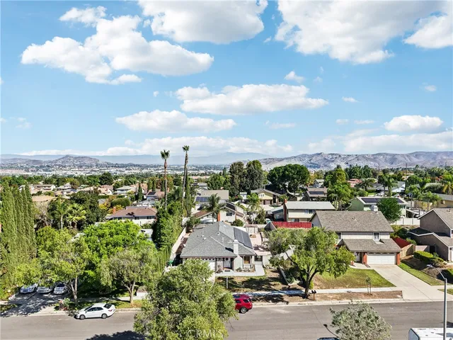 an aerial view of a city