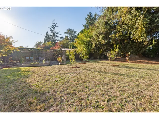 a view of outdoor space with garden