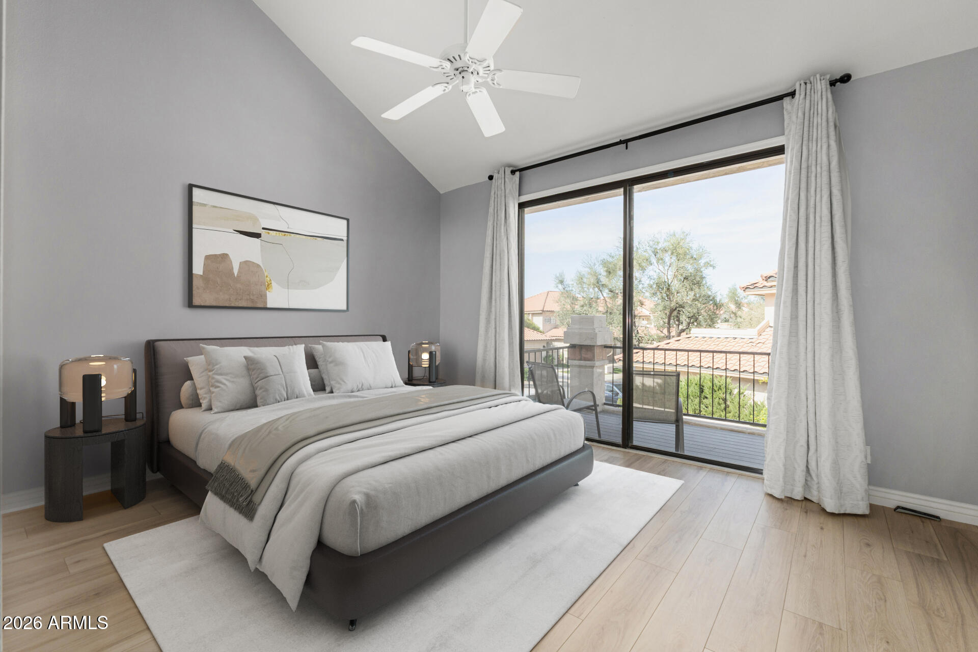 9705 East Mountain View Road, Unit 1126 Scottsdale, AZ 85258 - Photo 7 of 33 a spacious bedroom with a large bed and a window