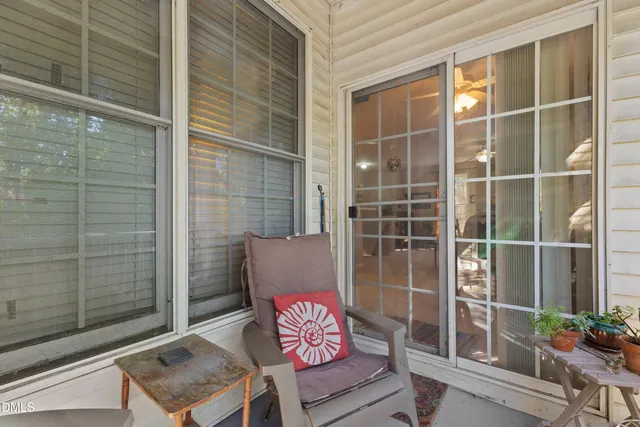 a outdoor space with a couch