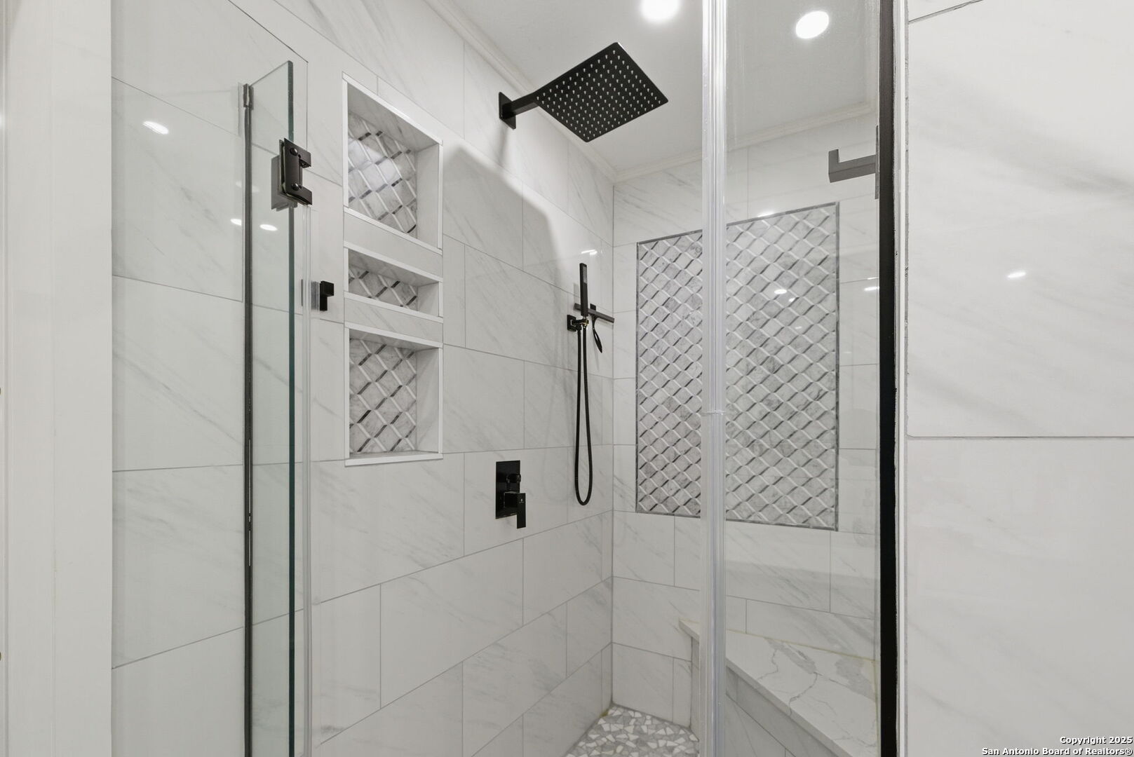 1072 Summit Canyon Lake, TX 78133 - Photo 25 of 50 a bathroom with a shower and a glass door