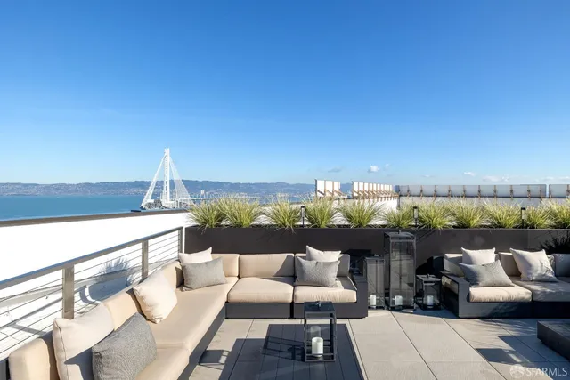 a terrace view with seating space